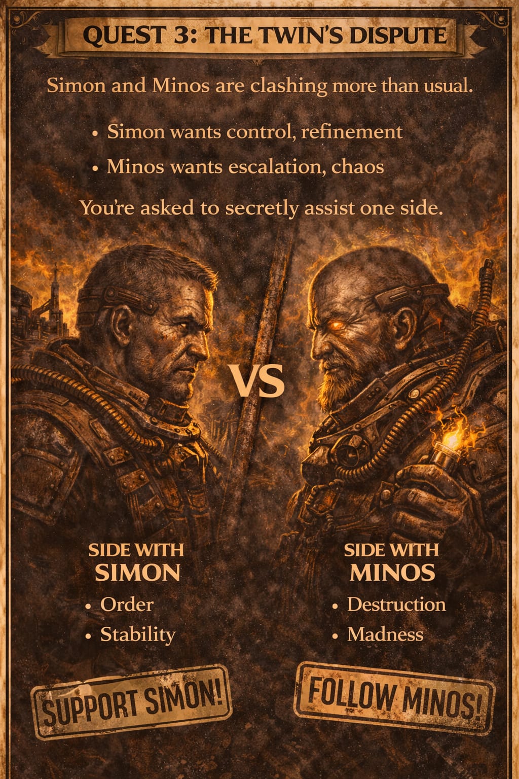 Quest 3: The Twin's Dispute