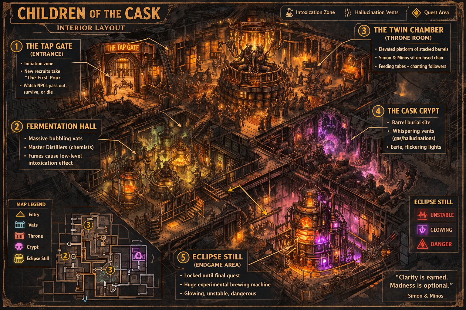 Children of the Cask — interior map